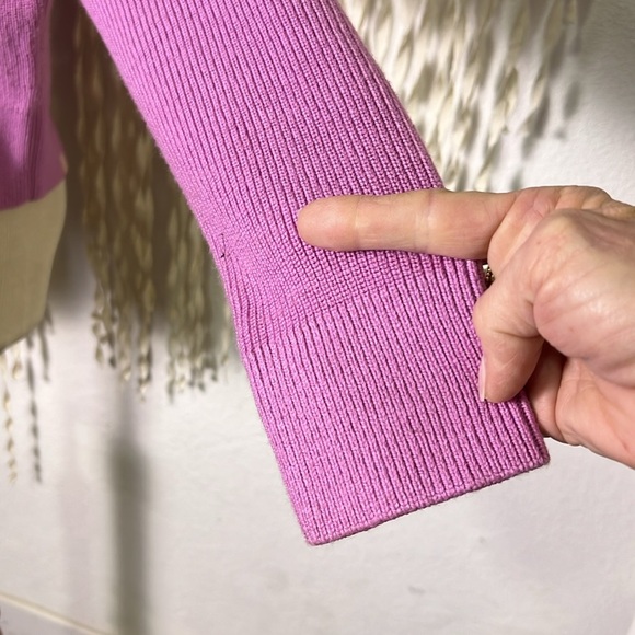 Lululemon Collared Merino Wool Blend Long Sleeve Sweater in Pink XL - Picture 4 of 14